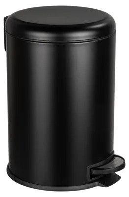 Zdjęcie produktu dla WENKO Kosz na śmieci 20L Pedał na śmieci Kuchnia Leman Czarny Mechanizm miękkiego zamykania