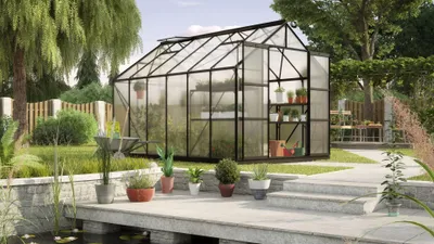 Obrázok produktu pre Vitavia skleník "Uran 9900" čierny 9,9 m² 4 mm HKP