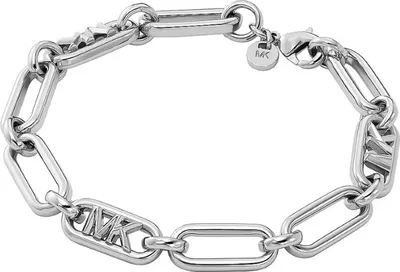 Zdjęcie produktu dla Michael Kors MKJ828500040 Bransoletka z ogniwami Empire logo platynowana