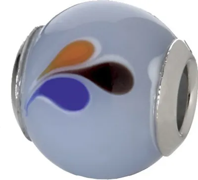 Produktbild von CEM Beads Glaskugel blau 925/-Silber CD712