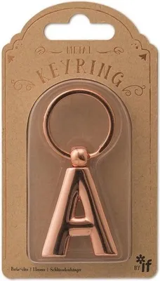 Obrázok produktu pre Kovový prívesok na kľúče s písmenom A – Keyring - IF