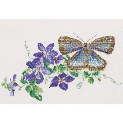 Obrázek produktu pro Křížkový steh Thea Governor "Butterfly Clematis Aida", počítaný, 29x18
