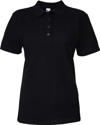 Produktbild von Gildan Softstyle Damen Kurzarm Doppel Pique Polo Shirt BC3719 (XL) (Schwarz)
