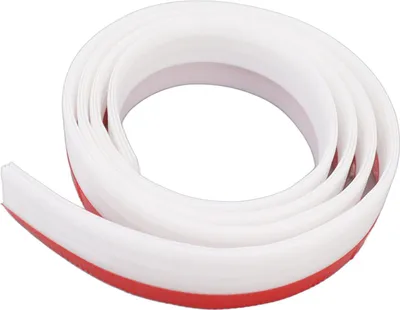 Image de Coupe-tirage sous porte TPE épaississant auto-adhésif coupe-vent anti-poussière insonorisant scellé sous porte 6.6ft blanc