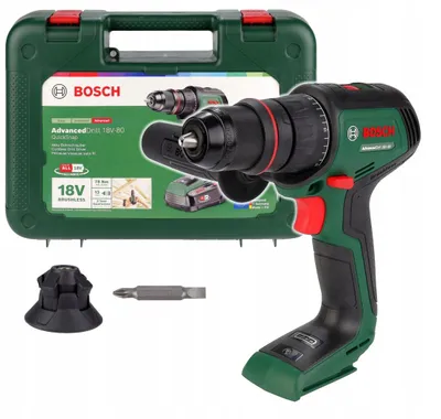 Zdjęcie produktu dla Bosch AdvancedImpact 18V-80 QuickSnap, Wiertarka pistoletowa, Zamek centralny, Czarny, Zielony, 1,3 cm, 1950 RPM, 4 cm