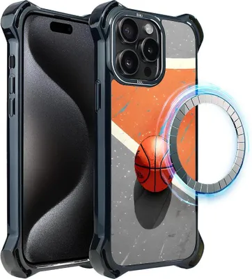 Obrázek produktu pro iPhone 15 Pro IBIZU DropGuard Ultra case with MagSafe, #Move, Basketball