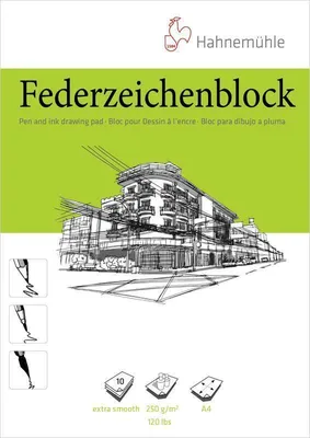 Produktbild von Hahnemühle Federzeichenblock - 250 g/m² - DIN A4 - 10 Blatt
