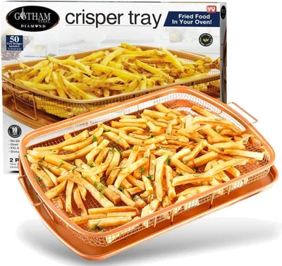 Knusperblech für Backofen, 2-tlg., XL, 33,4 x 28,4 cm