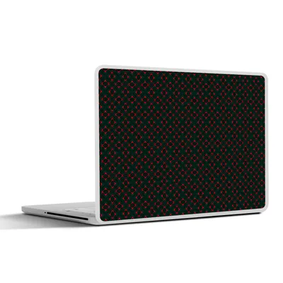 Produktbild von MuchoWow® Laptop Aufkleber Sticker Cover Muster - Rot - Dekoration 31x22.5 cm - Laptop-Deko