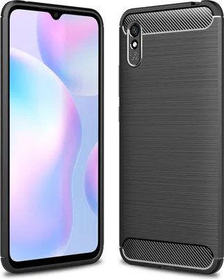 Produktbild von NALIA Design Handy Hülle Xiaomi Redmi 9A, Carbon Look Tasche Case Cover Bumper