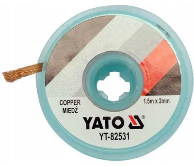 Imagen del producto de Yato - Cable de soldadura trenzado AW2078 (1,5 m x 3 mm) (cobre)