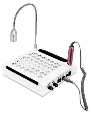 Produktbild von 4-in-1 Nagelmaschine - Elektrische Nagelfräse mit Staubabsaugung - 360° LED-Lampe - 6 Schleifaufsätze - bürstenloser Motor 4300 U/min - EU-Stecker 100–240V