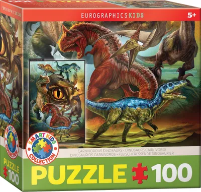 Immagine prodotto di Eurographics Puzzle Fleischfressende Dinosaurier, 100 Teile, 48 x 33 cm, 6100-0359