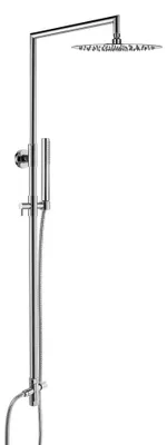Produktbild von Duschsäule rund komplett verstellbar Messing verchromt