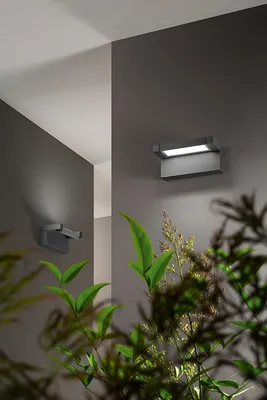 Image de Applique Murale Led 20W, Température De Couleur 3000-4000K, Orientable À 340, 1750 Lm, Ip65, 20,5 Cm, Anthracite - Perenz