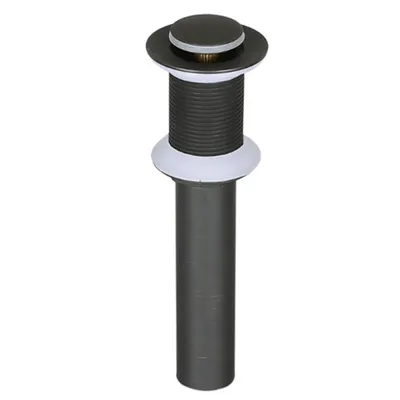 Produktbild von Ablaufgarnitur Waschbecken mit Überlauf, Pop Up Ventil mit Siebkorb Universal Abflussstopfen Abfluss Waschbeckenstöpsel,（Schwarz）