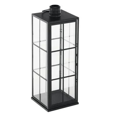 Obrázok produktu pre Kondela Kovový lampáš Elijar Typ 3 56,5 cm - čierna