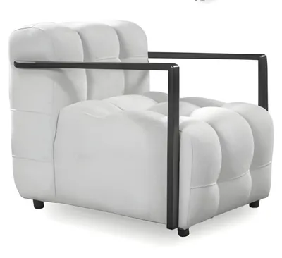 Produktbild von Modern Loungesessel Sessel Relaxsessel Einzelsessel Weiß mit Armlehnen