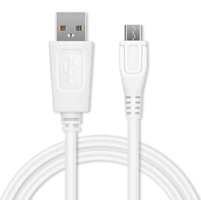 Image de CELLONIC Câble USB transfert de données et charge de 1m compatible avec Doro 8035, 8031, 7080, 7060, 7010, 6530, 6520, 6060 Micro USB vers USB A 2.0 1A blanc Fil en PVC