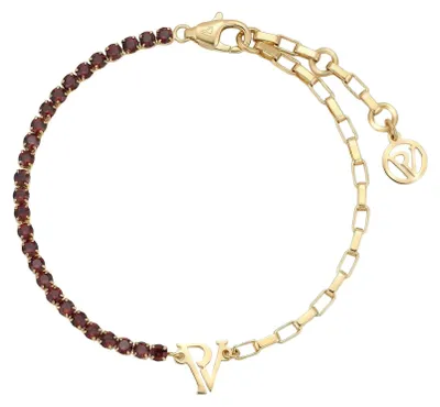 Produktbild von PAUL VALENTINE - Damen Armband Edelstahl - Vergoldet/Golden - mit Zirkonia Stein