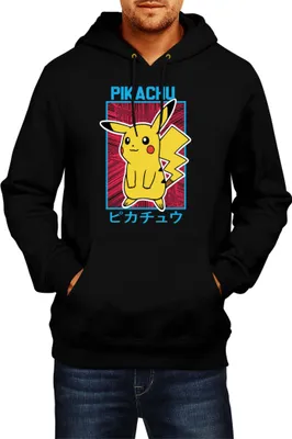 Immagine prodotto di Felpa con cappuccio da uomo Japan Manga Anime Comics Pokemon 034, Man L , Noir