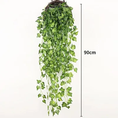 Produktbild von Künstliche Efeu-Girlande 90cm Hängedeko Kunstpflanze Rebe Blattranke Hochzeit Party Raumdekor - Modell: b