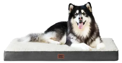 Image de Lit orthopédique pour chien, taille XXL, 120x74 cm, lavable, couleur beige