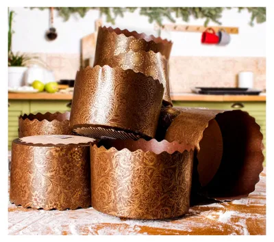 Produktbild von Osterbrotformen, 12 Stück, 425 ml, Papierformen für Kulich und Panettone