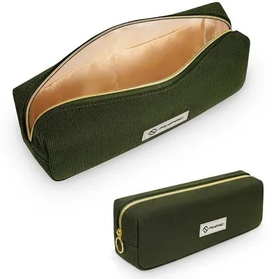 Produktbild von Olivgrünes Corduroy-Etui mit großer Kapazität für Schule und Büro