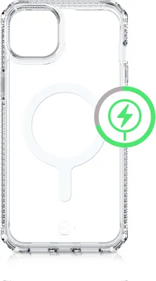 Zdjęcie produktu dla ITSKINS Level 2 HybridMagClear R – przezroczyste etui na iPhone'a 13 z obsługą MagSafe, twarde, odporne na uderzenia – przezroczyste