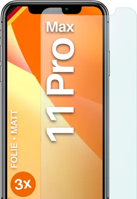 Produktbild von moex® 3x Schutzfolie kompatibel mit iPhone 11 Pro Max - Displayschutzfolie Anti Reflex Folie, Matt