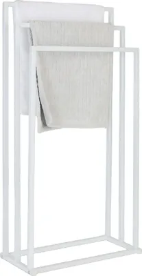 Image de Porte-serviettes en métal, à 3 barres, sur pied
