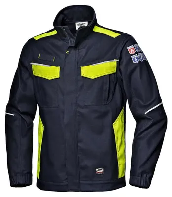 Image de Veste de protection Sir Safety Operation Polytech Stretch pour homme, ignifuge et antistatique, bleu/jaune, 3XL, BLEU/JAUNE FLUORESCENT