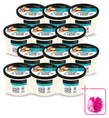 Productafbeelding van 12 x Biologisch haarmasker Argan & Amla - Herstellend - 250 ml - Voordeelverpakking - 12 stuks
