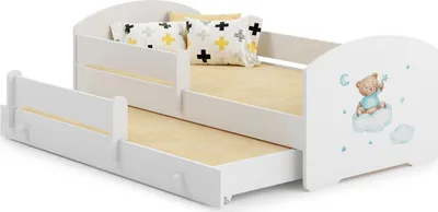 Obrázek produktu pro Manželská postel Luk 160x80 - Modrý medvídek