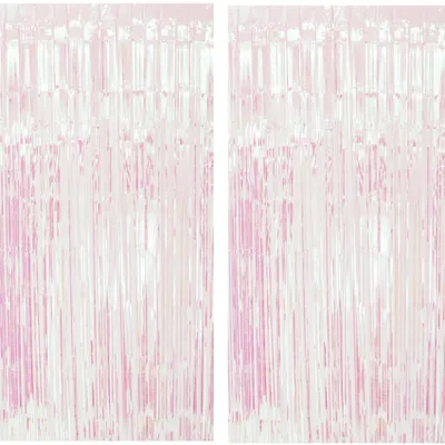 Productafbeelding van Lametta gordijn - Iriserend - Achtergrond voor feestdecoratie - 100 x 250 cm