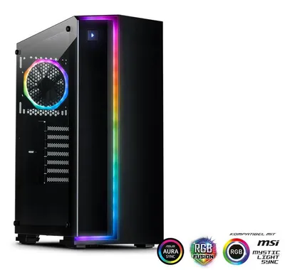 Obrázek produktu pro Inter-Tech S-3906 Renegade, Tower, PC, Černá, ATX, ITX, Micro ATX, Hraní, Více