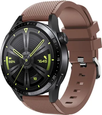 Produktbild von Strap-it Huawei Watch GT 3 46mm Silikonarmband (KaffeeBraun)