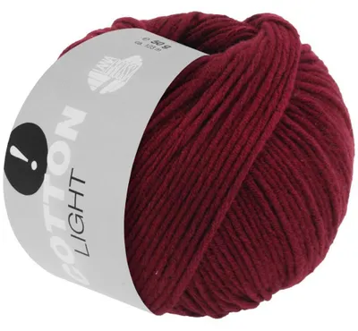 Produktbild von Lana Grossa Baumwolle LIGHT Aktion! 50 g leichte, multifile Baumwollmischung 123 m Farbe 030 - Weinrot