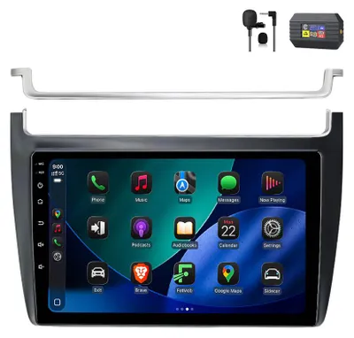 Immagine prodotto di Radio Android da 8+256 GB per VW Polo 5, 6R, 6C (2008-2020) con aggiornamento CarPlay, navigatore, Bluetooth, comandi al volante e GPS