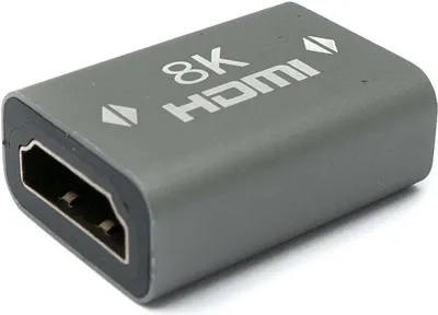Produktbild von SYSTEM-S HDMI Adapter 8K Standard Buchse zu Buchse Kabel in Grau