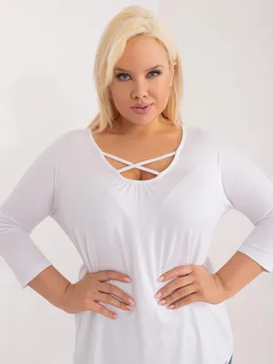 Produktbild von Basic Feel Good Langarm-T-Shirt für Frauen al-Fassi weiß XXL