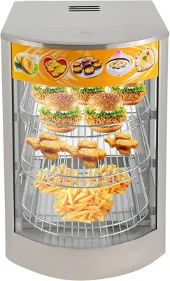 Produktbild von Warmhaltevitrine Kommerzieller Warmhalteschrank SpeisenwäRmeschrank 800W Thekenwärmeschrank Temperaturbereich 30-85? für BäCkereien CaféS Schnellrestaurant