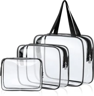 Produktbild von Famanu Toilettasche wasserdicht - transparent - multifunktional - für Damen, Herren und Kinder - auf Reisen