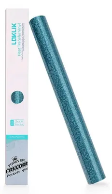 Immagine prodotto di LOKLiK Vinile a trasferimento termico Glitter 30,5 x 90 cm - Azzurro / 30,5 x 90 cm