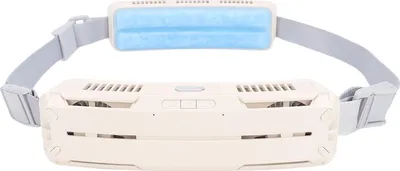 Zdjęcie produktu dla Wentylator na pas do noszenia Silny wiatr Przenośny, ładowany przez USB, podróżny wentylator na pas chłodzący do pracy na zewnątrz Sport Biały