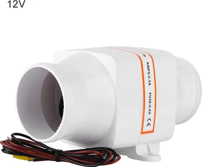 Zdjęcie produktu dla 3-calowy morski wentylator zęzowy wyciszający wentylację do łodzi jachtowej RV (12 V)