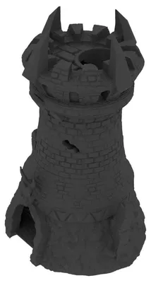 Produktbild von Würfelturm Fighter schwarz für Tabletop & Rollenspiel, 3D-gedruckt