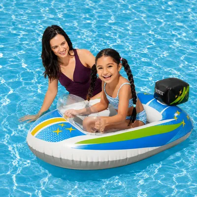 Produktbild von Aufblasbar Motorboot Schwimmtier Schwimmboot L109xB74x40cm