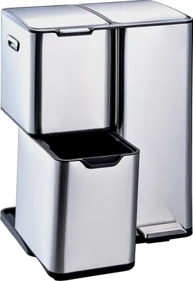 Produktbild von Mülltrennsystem Jannik 60 Liter Silber